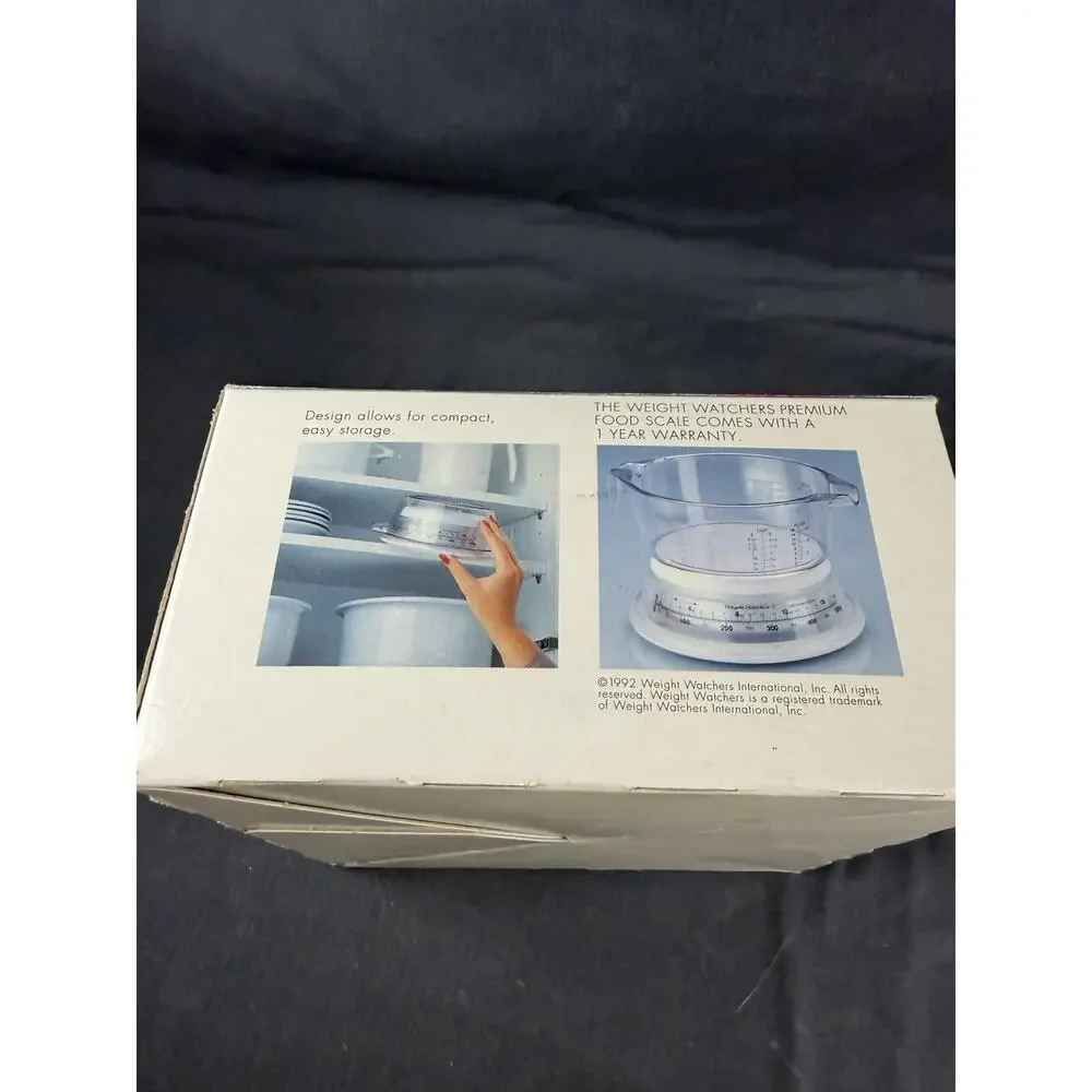 1995 Weight Watchers Premium Food Scale with Measuring Cup